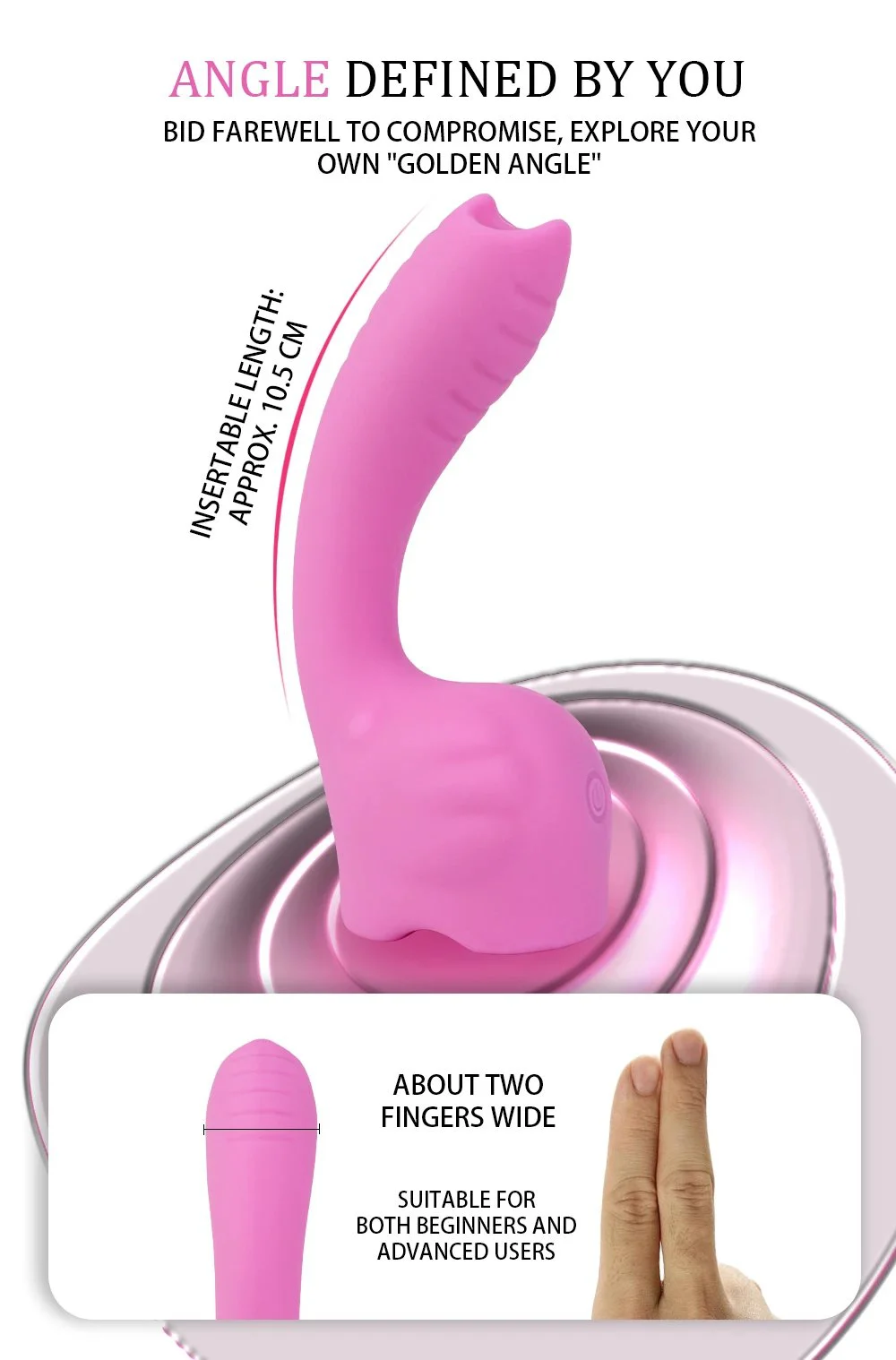 G Spot Vibrator Sex Toys -Ergonomics Curved Clitoral Anal Stimulator Dildo with 10 Vibrating Modes,Sex Toy for Women Couple