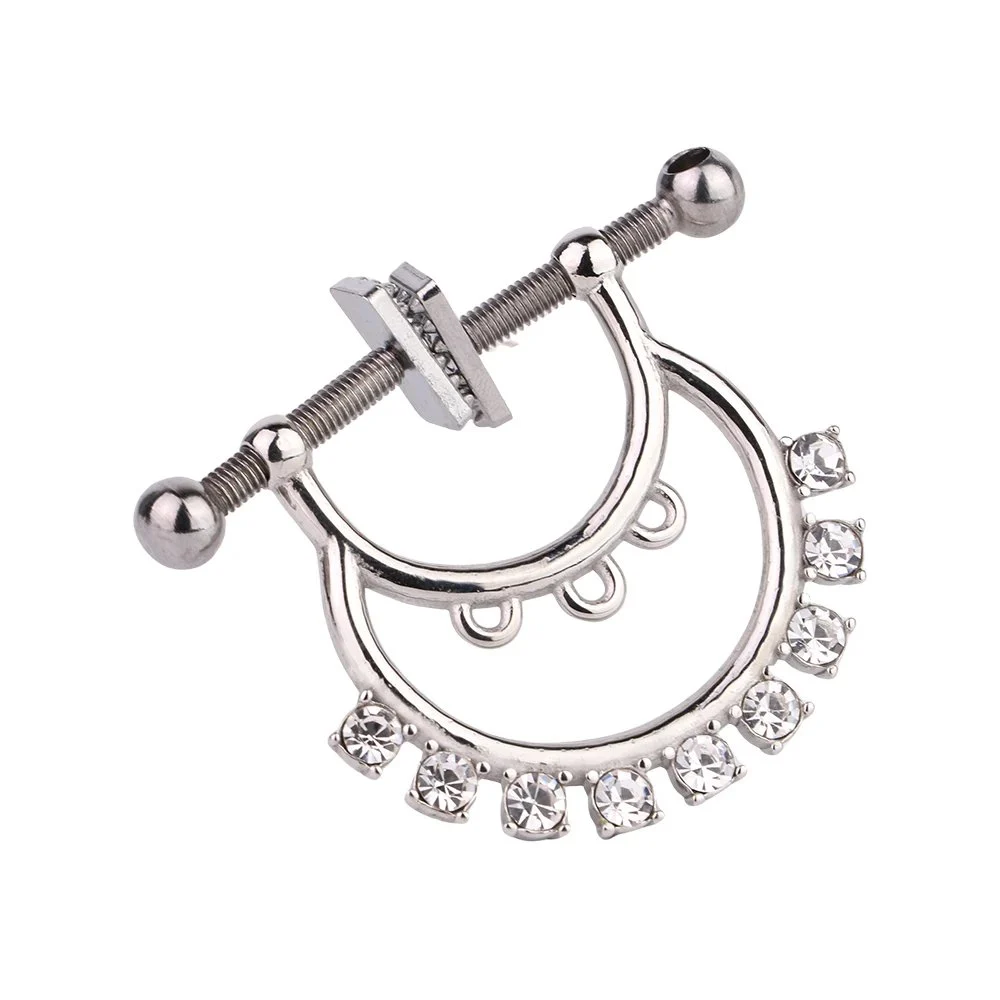 New Stainless Steel Nipple Clamps with Soft PU Straps Advanced Adult Sex Nipple Clamps for Games for Man Woman