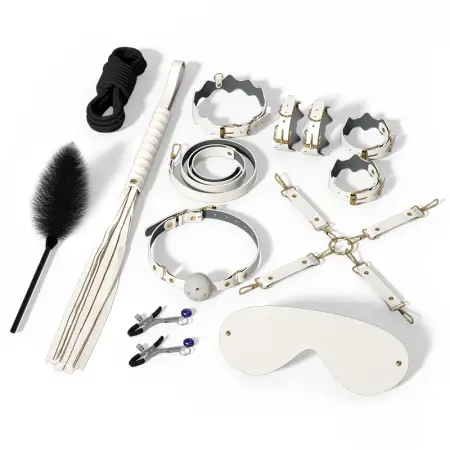 Adult Sex Toys Set Leather Handcuffs Collar Ball Gag Harness Couple Passion Binding Restraint Bondage Lingerie