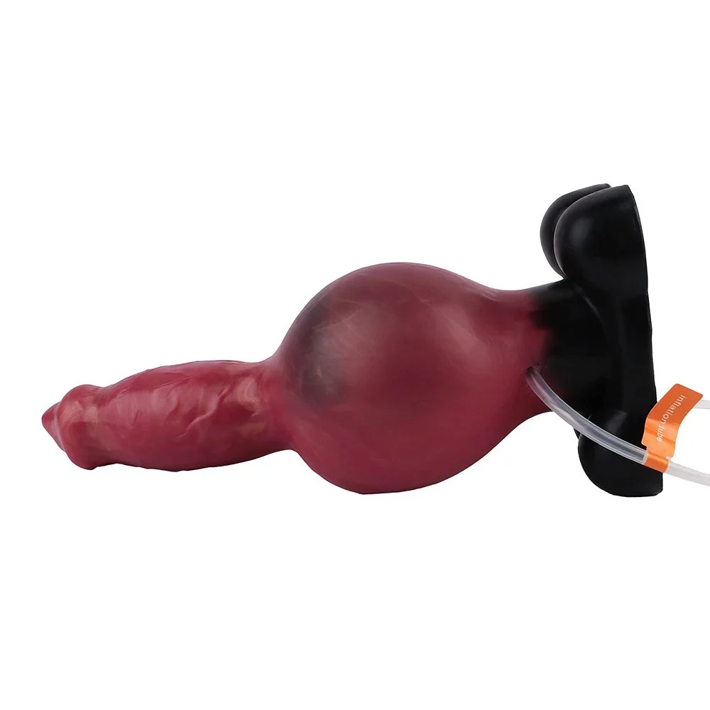 Fantasy Dog Penis Inflatable Water Spray Dildo Soft Silicone Female Masturbator Adult Fun Sex Toys