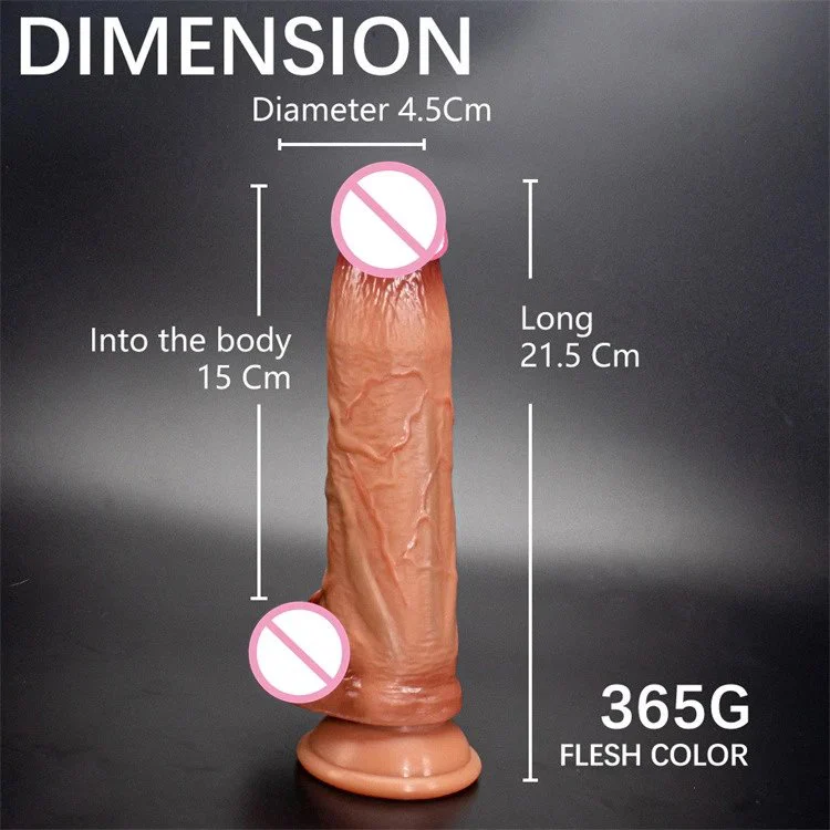 Female Masturbation Artificial Penis 8 Inch Realistic Liquid Silicone Dildo Suction Cup Sex Toys for Women