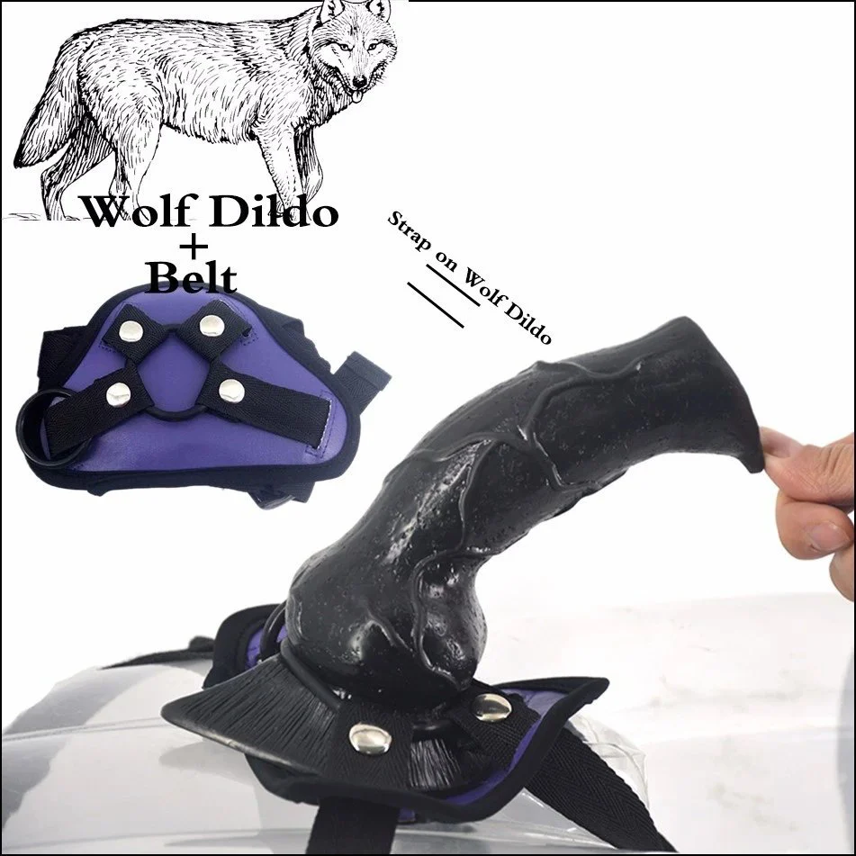 Sex Shop Beginner's Unisex Strap Dildo Harness Kit with 7.3 Inch Realistic Dog Dildo Unisex Sex Toys with Genuine Leather