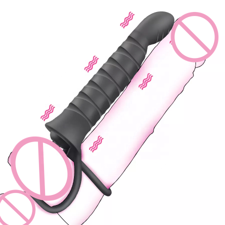 10 Frequency Sex Toys for Couples Cock Ring Double Vibrator Male Masturbation Vibrating Cock Ring