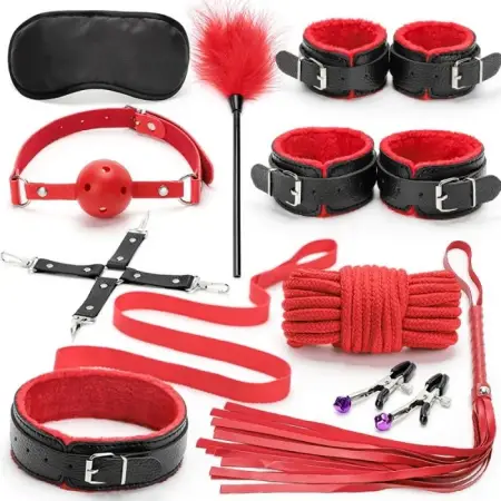 Bondage Gear Leather Restraint Set Adult Cosplay Couples Fun Sex Toys Leather Products