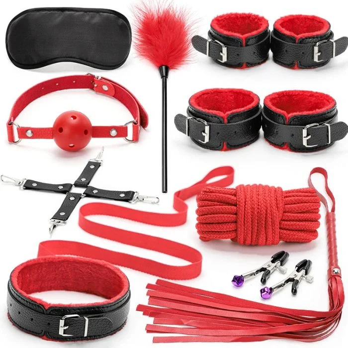 Bondage Gear Leather Restraint Set Adult Cosplay Couples Fun Sex Toys Leather Products