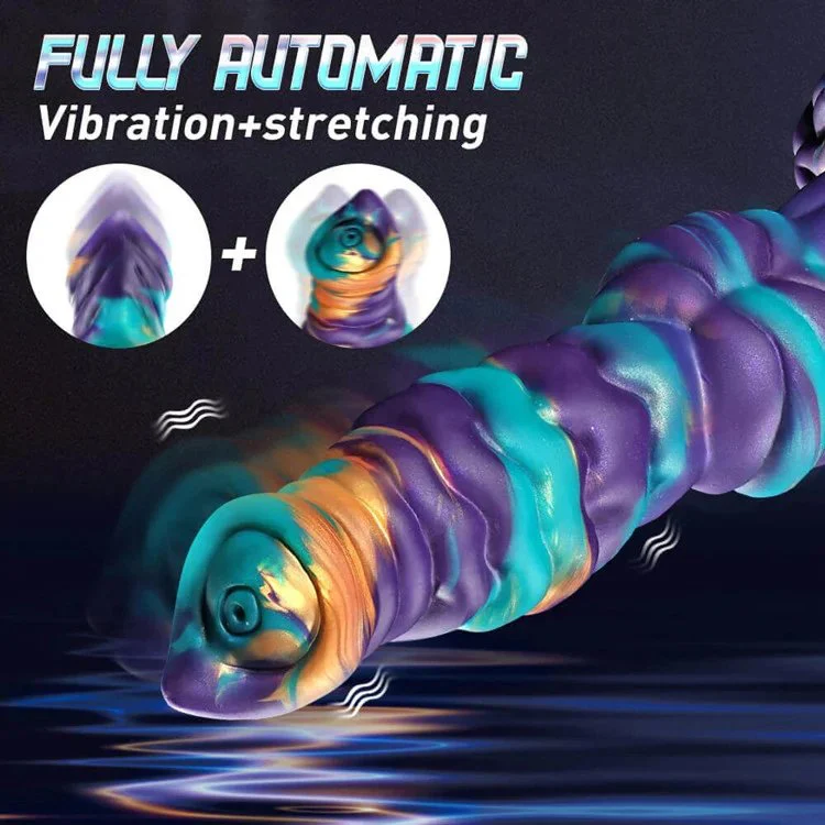 G-spot Simulation Animal Vibrating Dildo Telescopic Anal Dildo Vibrator for Women Men