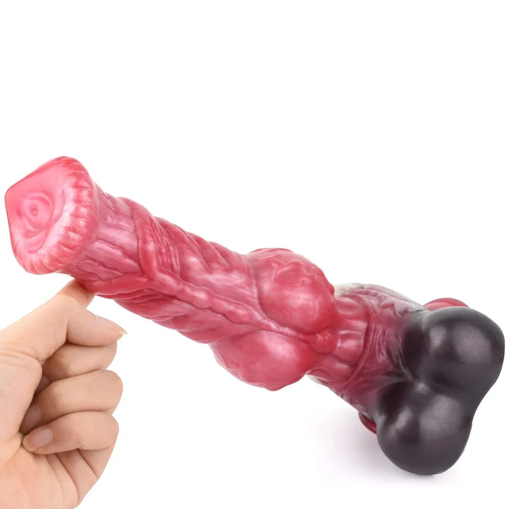 Giant Wolf Dildo Thick Knot Dog Penis Big Cock Anal Sex Toy for Women Men Butt Expansion Masturbator With Sucker