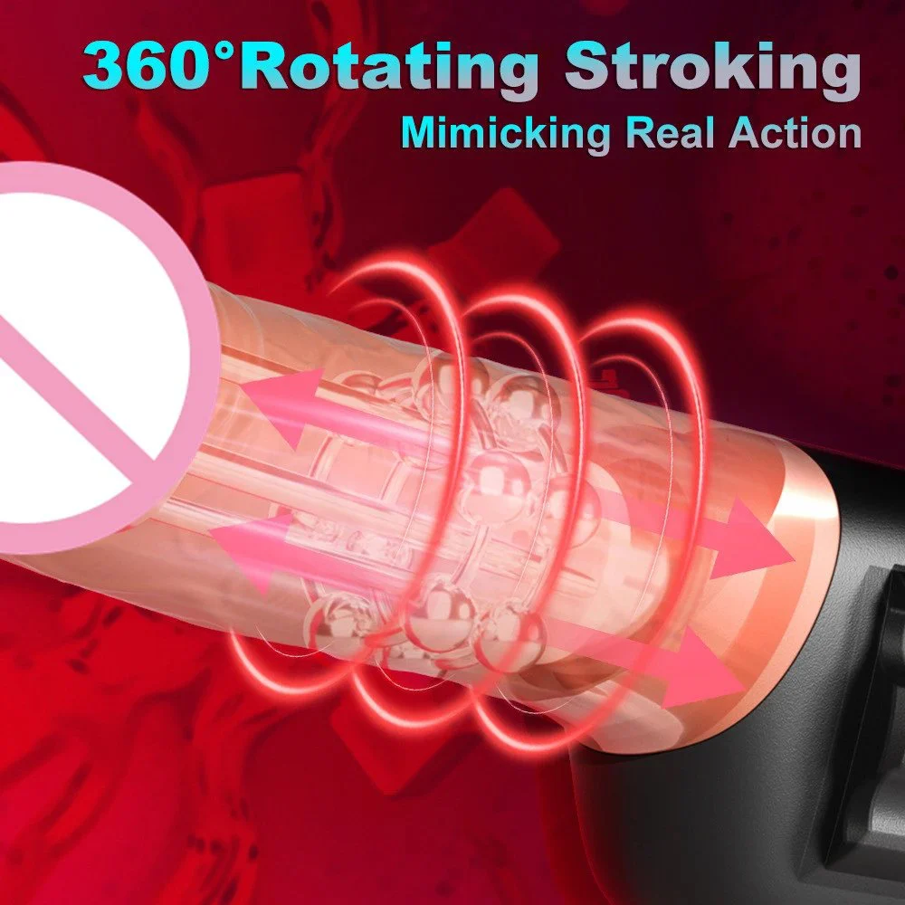 Female Masturbation Waterproof 9 Frequency Telescopic Rotation Dildo Machine Mini Massage Gun