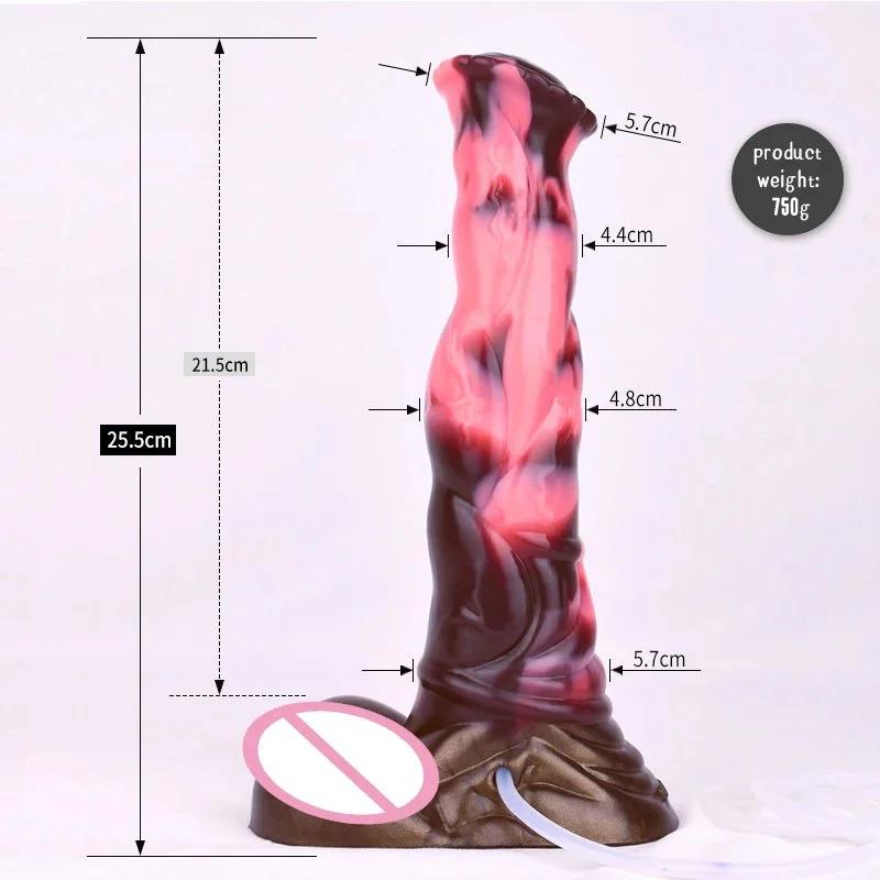 Four style Knot Ejaculation Dildo With Suction Cup Spray Liquid squirting Horse dildo for wome silicone wolf knot