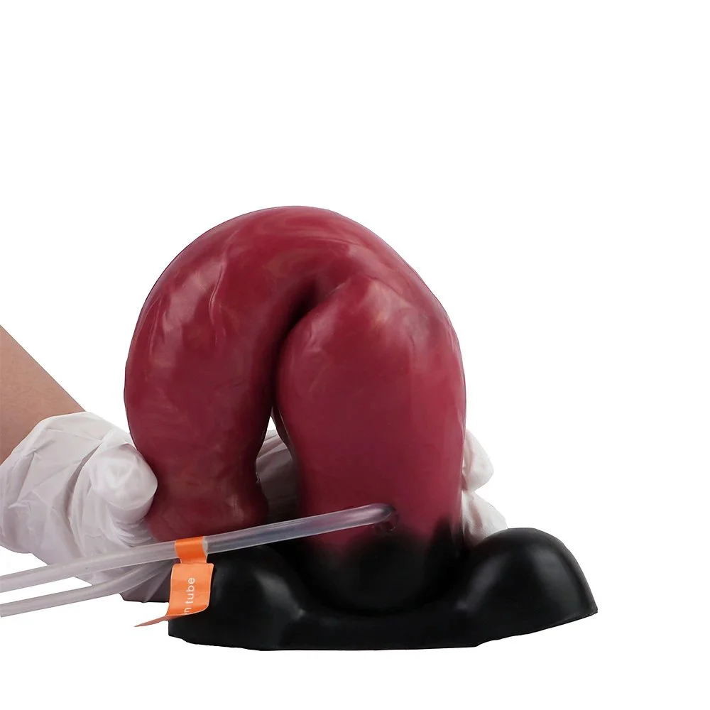 Fantasy Dog Penis Inflatable Water Spray Dildo Soft Silicone Female Masturbator Adult Fun Sex Toys