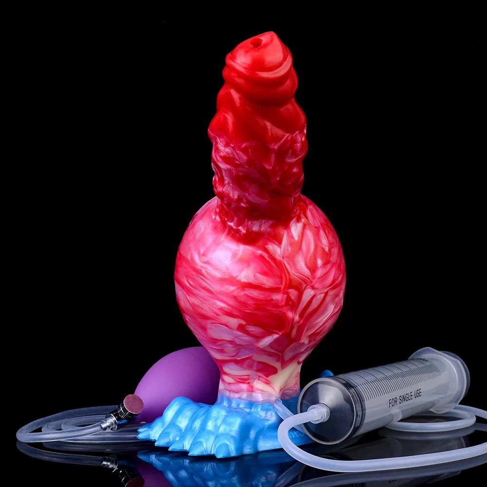 Fantasy Dragon Dildo New Silicone Soft Inflatable Water Spray Simulated Intercourse Dildo Gay Adult Anal Plug Penis Sex Toy