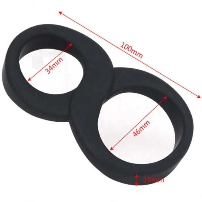 Silicone Double Cock Ring for Men Adult Sex Toys With Vibrating Feature for Delay Ejaculation