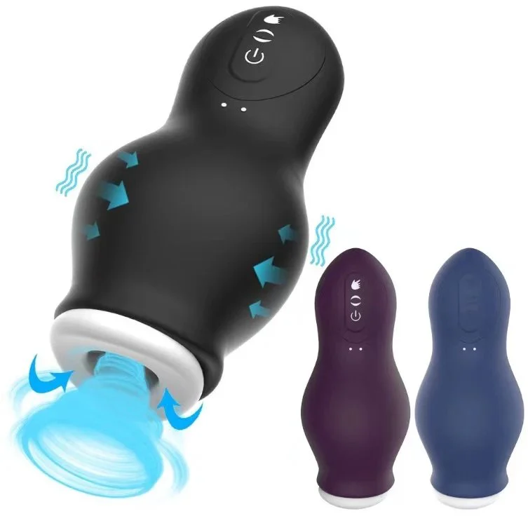 Men's Trainer Exercise Waterproof Airplane Cup Masturbator with Sucking Vibration Feature