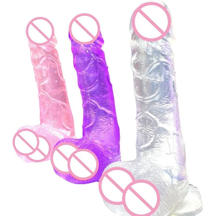Sex Shop Soft Transparent Realistic Jelly Dildo Suction Cup Sex Toys for Women