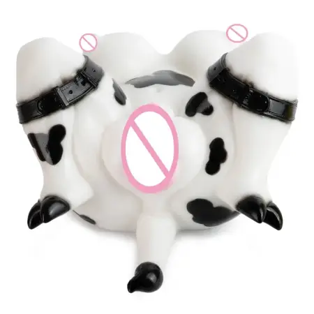 Milk Cow Style Pussy Male Masturbator Silicone Soft Penis Stroker Monster Buttock Half Body Masturbator Sex Toys for Men