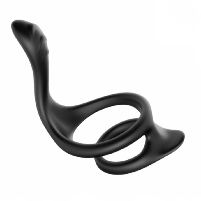 Silicone Male Cock Ring with Prostate Massage Anal Plug Sex Product for Delay Ejaculation