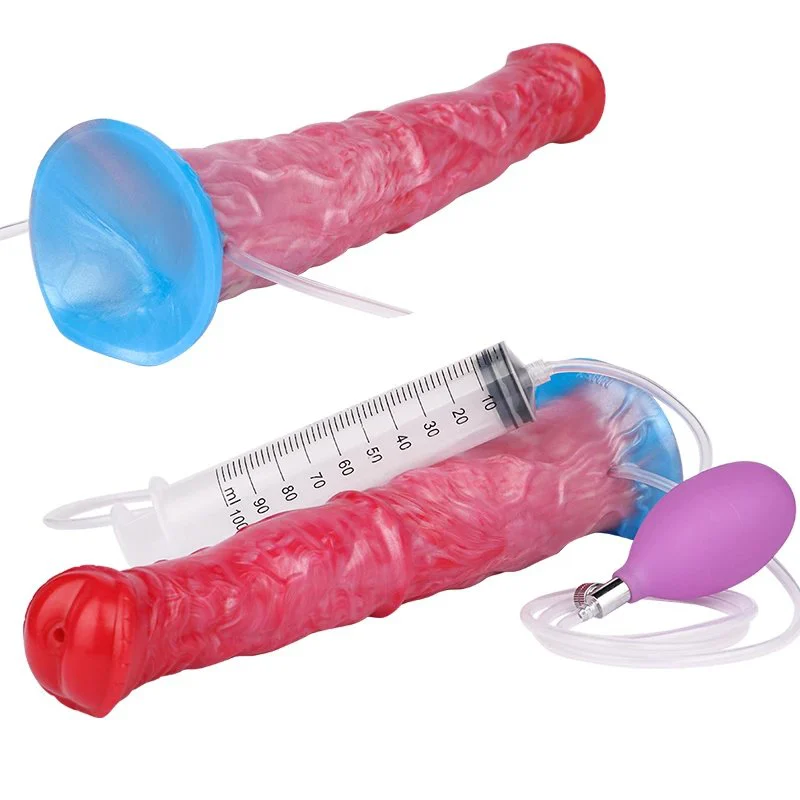 Silicone Horse Squirting Inflatable Penis Long Anal Dildo With Suction Cup Adult Sex Toys for Men Women Masturbation