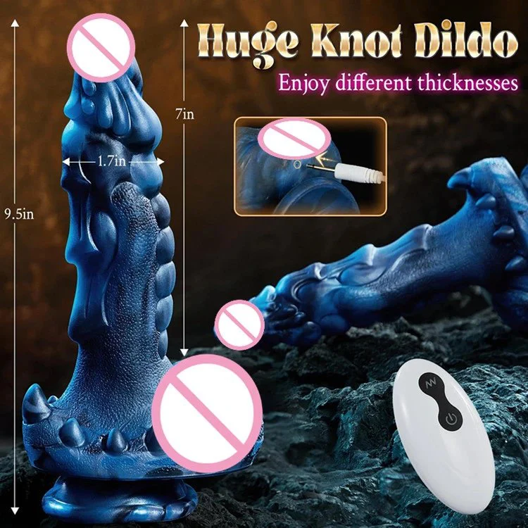 Huge Dragon Anal Dildo Remote Control Soft Large Realistic Dildo Vibrator for Women