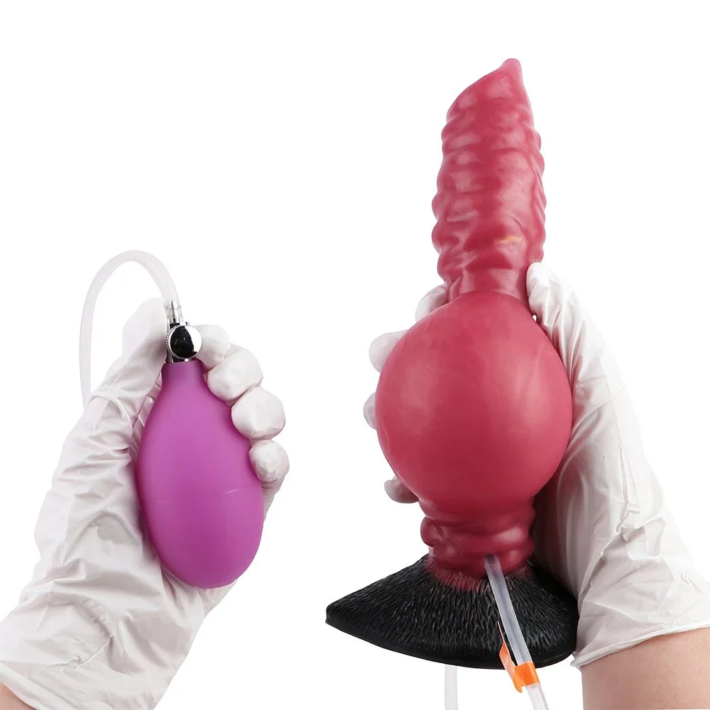 Fantasy Monster Dog Dildo Female Vagina Massage Masturbator Inflatable Squirt Ejaculation Dildo Adult Toys