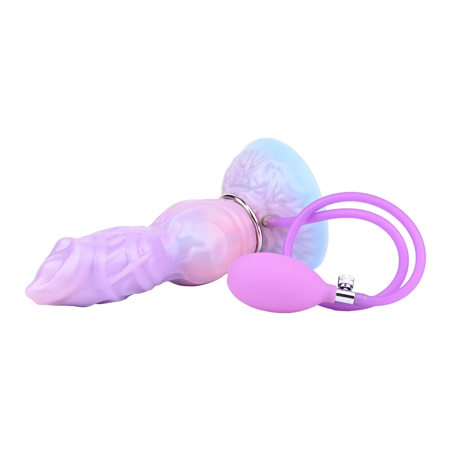 Fantasy Series Inflatable Dildo Made of Silicone and Featuring a Suction Cup Is a Larger-sized Adult Toy Designed