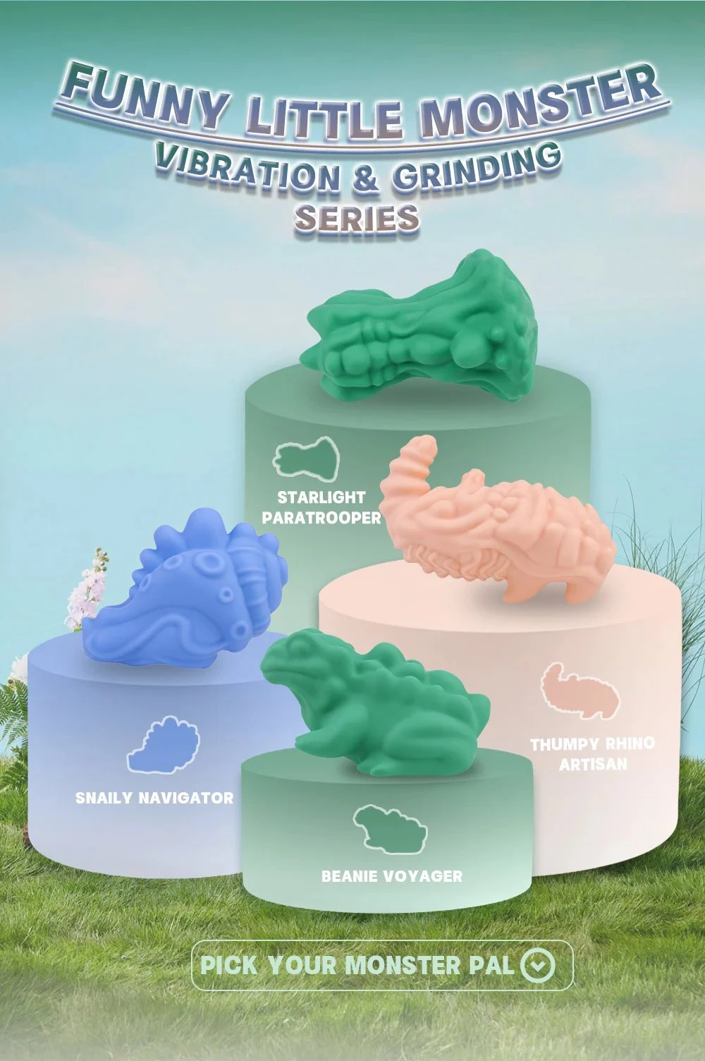 Vibrator Cute Animal Shape Mini Vibrator,Silicone Recharge Clitoral Vibrator G Spot Vibrator Adult Sex Toy for Women Man