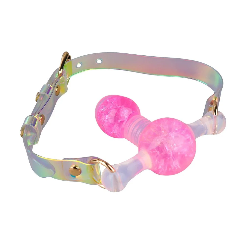 Style High-Quality Crystal Mouth Gags with 2 Sizes & Color Options Mouth Gags for Adult BDSM Bondage