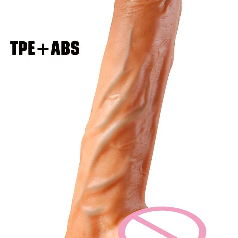 High-quality 20cm Double Layered Huge Realistic Silicone Sex Toy up Down Vibrating Dildo Artificial Penis for Women