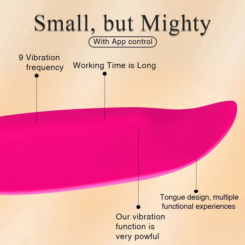 Female Clitoral Stimulator Nipple Toy Mini Tongue APP Control Tongue Shaped Women Vibrator Adult Sex Toy for Couples Beginners