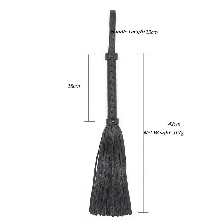 Sexual Flirt Tools Sex Whips Bondage Toy for Adults Sex Black Leather Flogger Fetish Whip