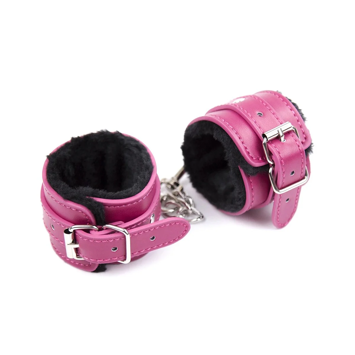 Sexy Adult Product Furry Leather Black Handcuffs Legcuffs Red Pink Sex Toys