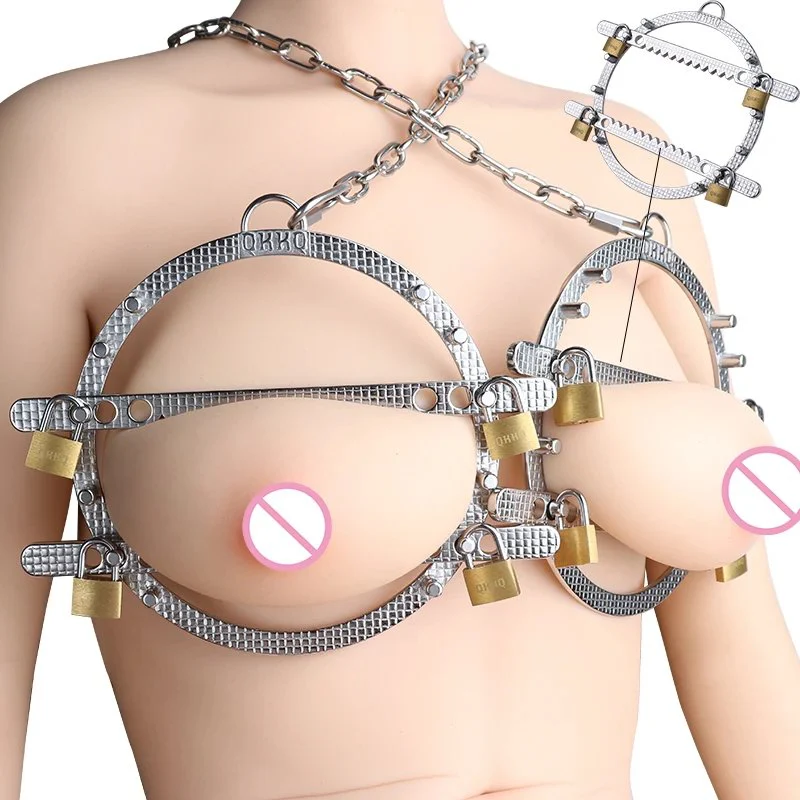 Wearable Chest Bondage Stimulate Sexy Spiked Breast Stainless Steel Breast Clamp Metal Chain Female Masturbation Sex Toys