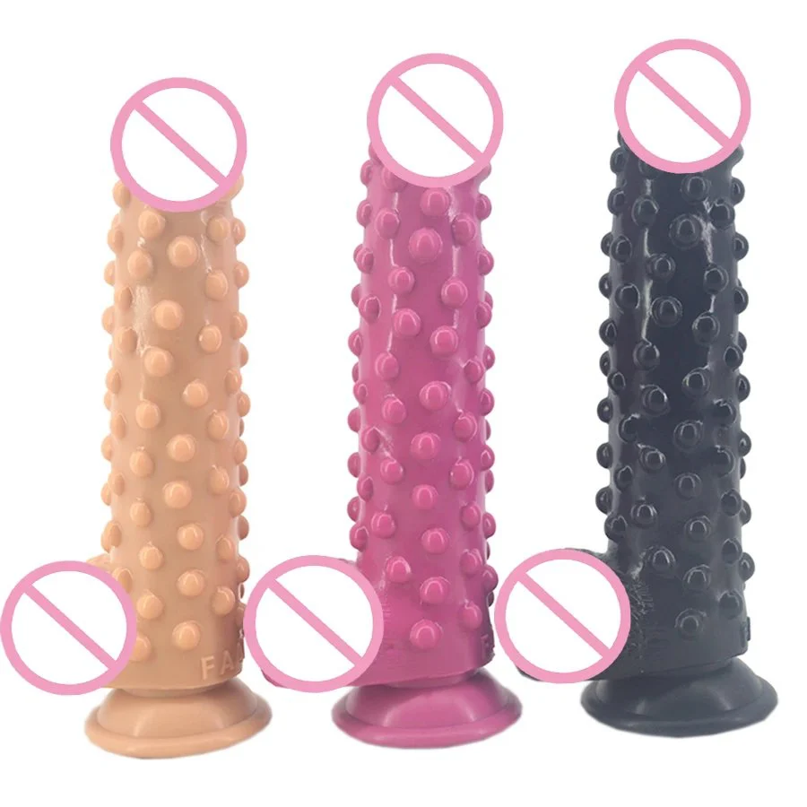 Rubber Silicone Sex Products Adult Toys Soft Solid Sex Toys with Suction Cup for Women