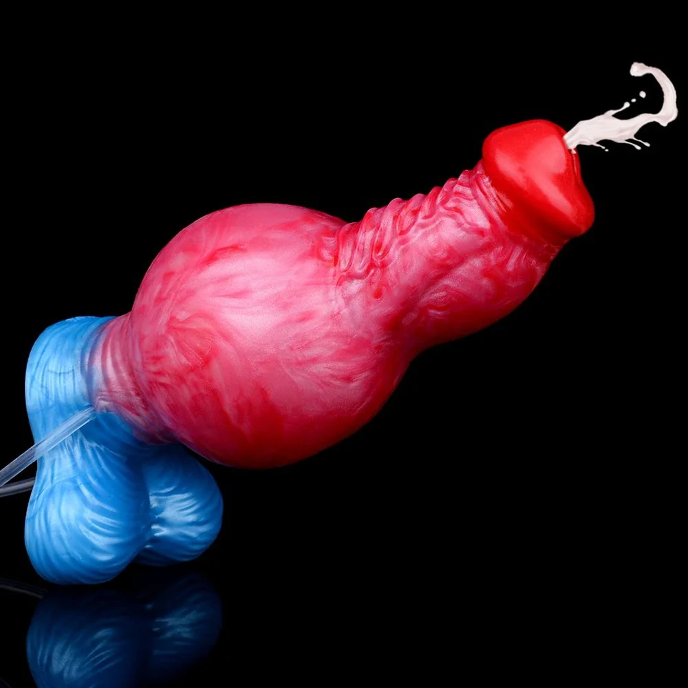 Fantasy Monster Dildo Inflatable Spray Water Soft Liquid Silicone Dildo Female Masturbation Adult Fun Sex Toys