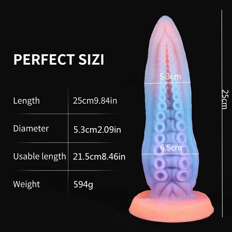 Luminous Silicone Octopus Dildo Super Large Anal Plug for Women Masturbation