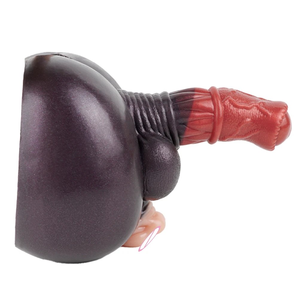Dual-Channel Male Silicone Masturbator with Intensive Enveloping Sensation for Couples' Play