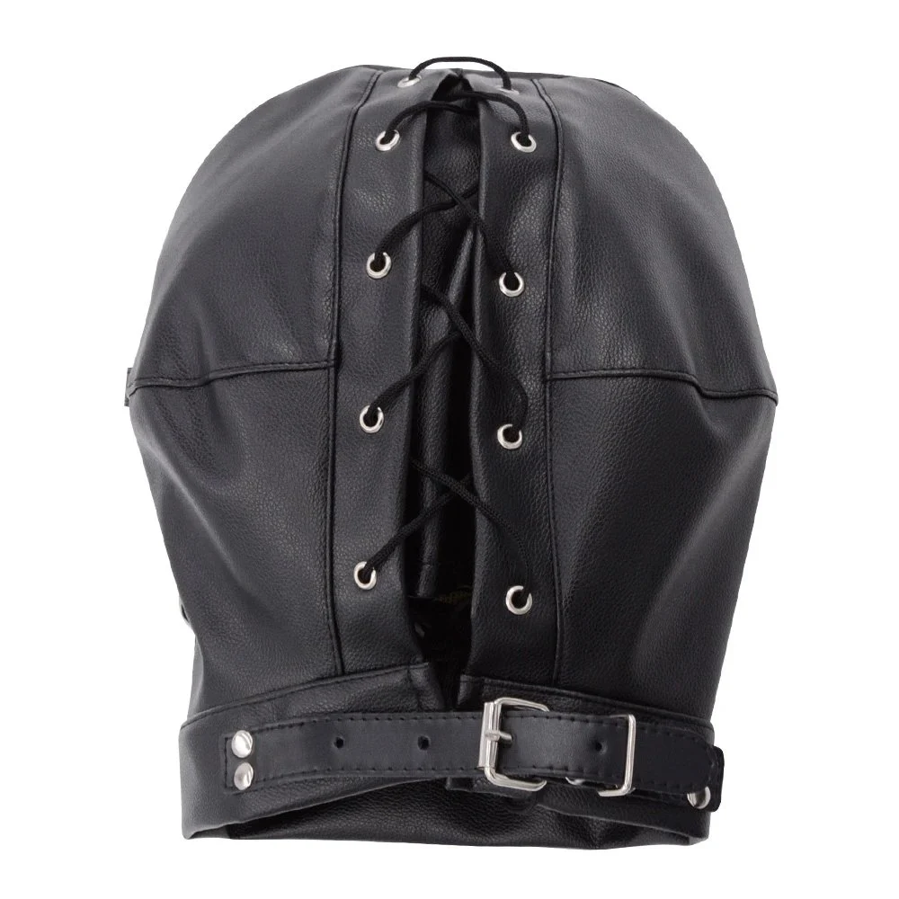Bondage Black Hood Head Covering Mouth Plug Hood Adult Products Sex Couples Other Sex Toys Couple Training