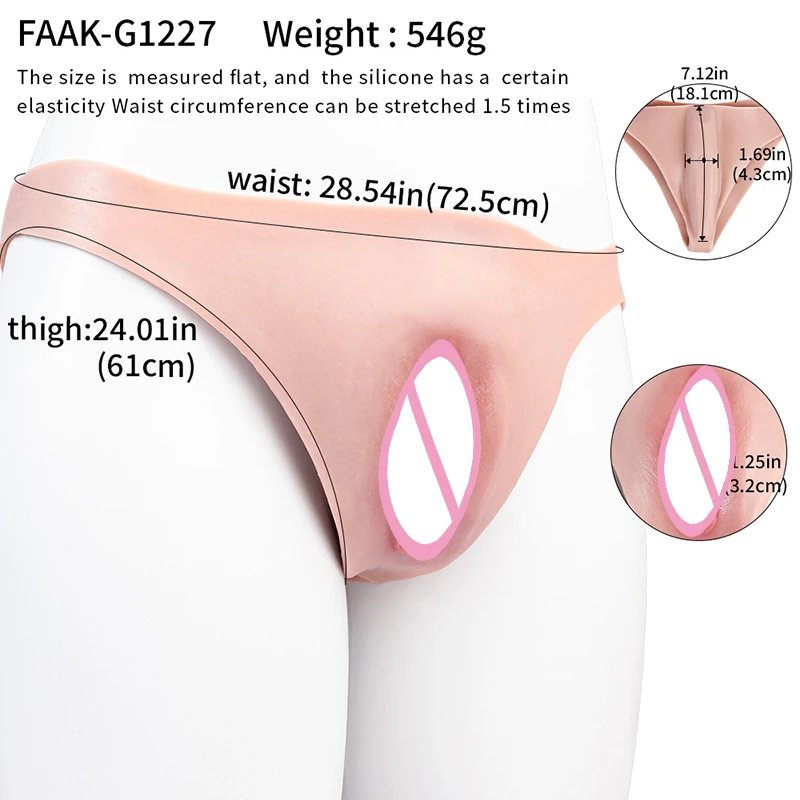 Realistic Silicone Panties Gays Pussy Pants Sexy Insertable Vagina Form Crossdresser Transgender Shemale Drag Queen Cosplay