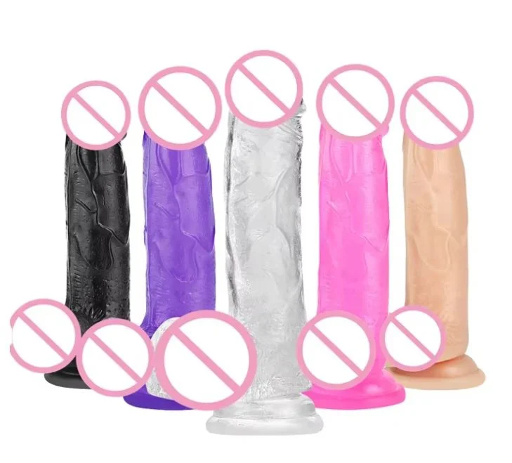 Large PVC Female Dildo Vibrator Realistic Adult Sex Toys for Men TPE and Silicone Material