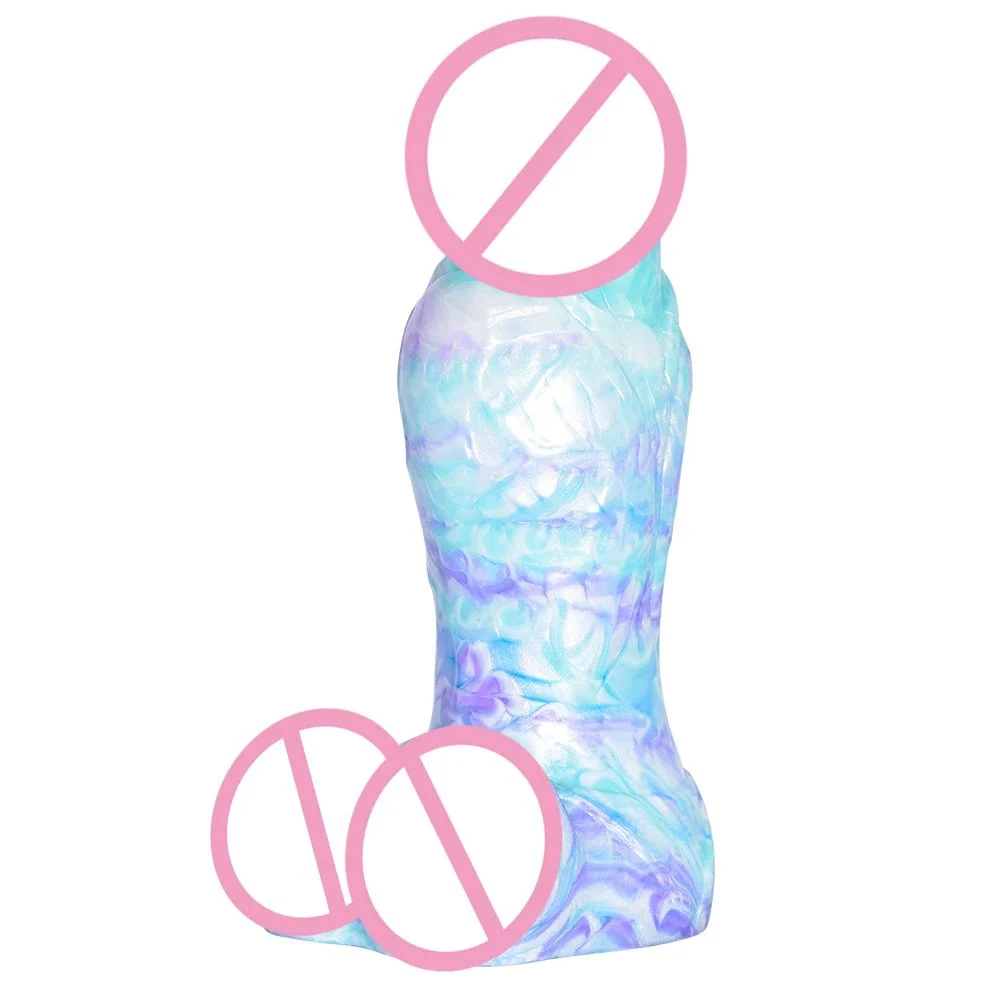 Large Wolf Knot Dildo With Sucker Silicone Multi Color Thick Anal Plug Big Dong Fantasy Sex Toys Shop Erotic Products