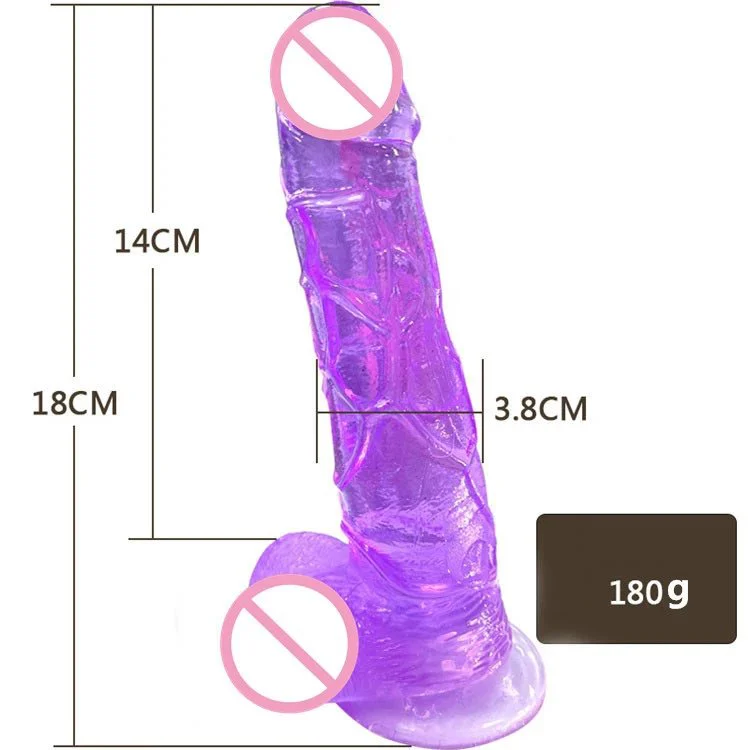 Sex Shop Soft Transparent Realistic Jelly Dildo Suction Cup Sex Toys for Women