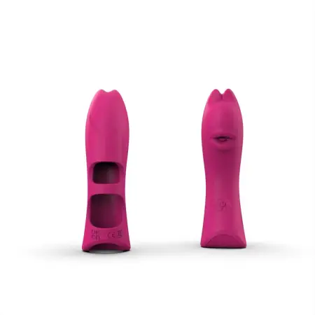 Silicone Vibrating 10-Speed Finger Sleeve for Couple Lesbian Masturbation and Massage Sex Toy