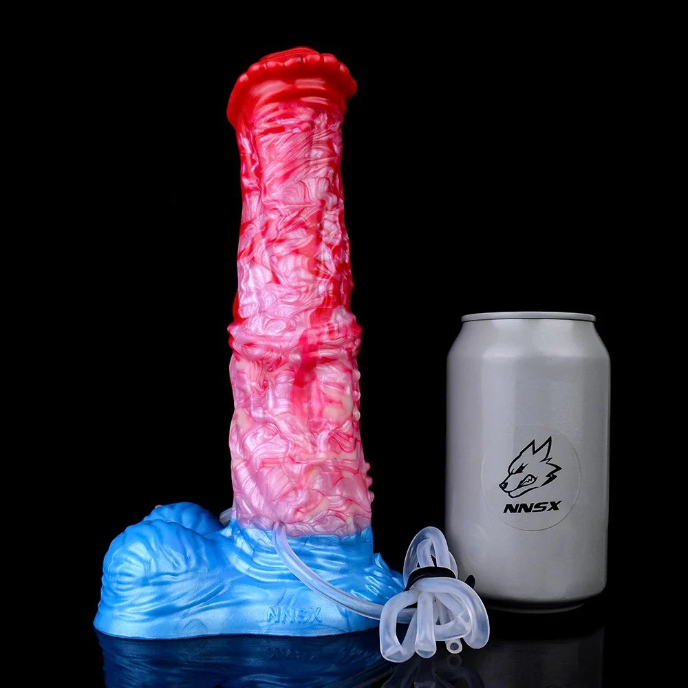 Inflatable Water Spray Simulation Sex Fantasy Monster Dildo Soft Silicone Dildo Spray Masturbator Adult Fun Sex Toys