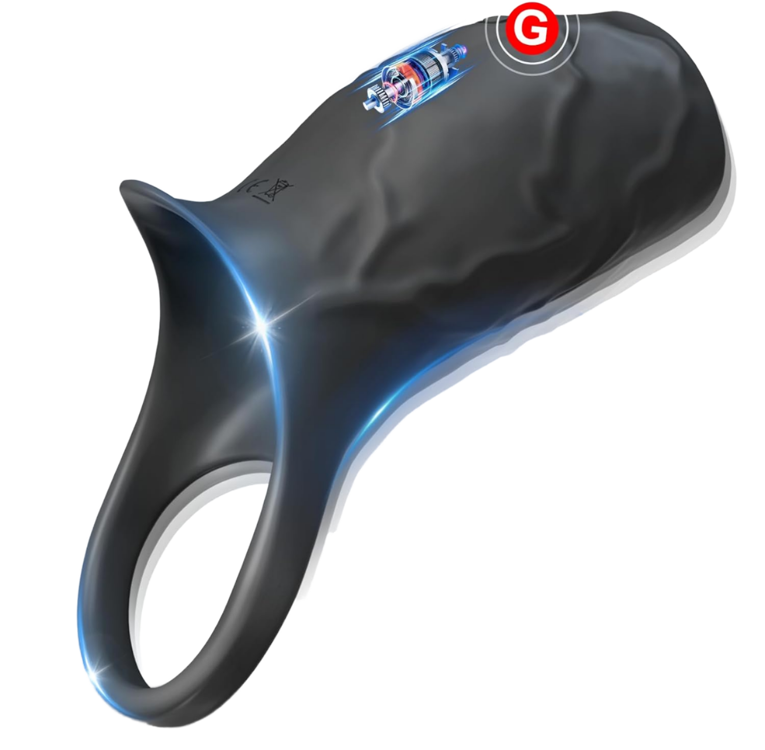 USB Rechargeable Silicone Mens Penis Ring Cock Ring Vibrator Sex Toys for Men