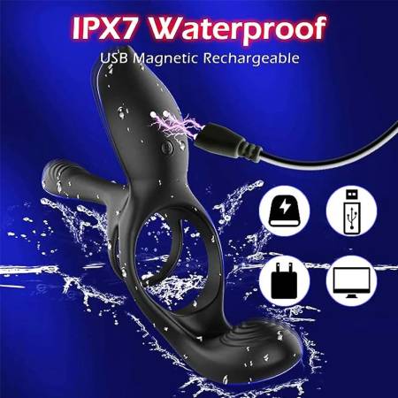 USB Magnetic Suction Charging Male Prostate Massage Vibrator Silicone Waterproof Prostata Stimulator