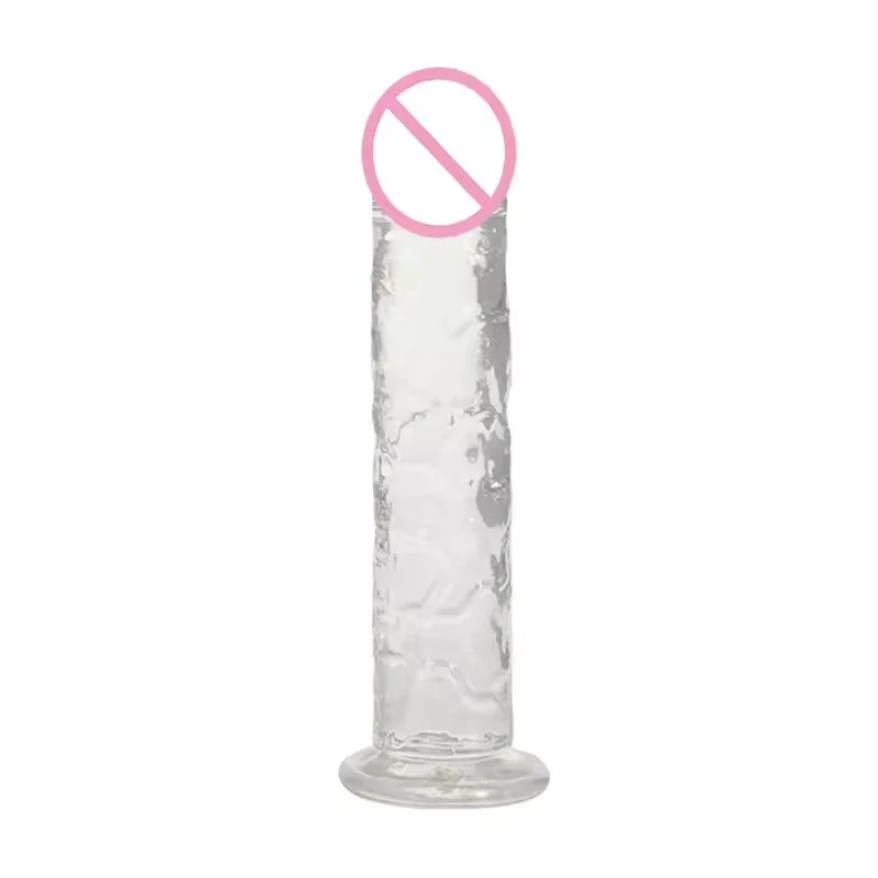 Women's Colorful Adult Product Genre Realistic Design Natural Rubber Dildo Soft Silicone Material Artificial Crystal Dildos