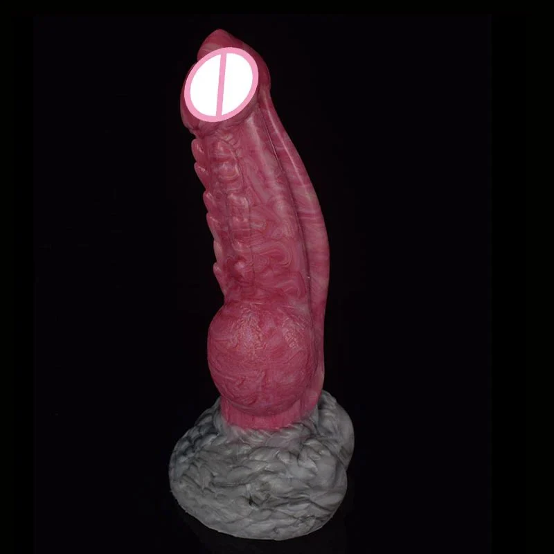 Latest Model Unique Animal Rubber Penis with Suction Cup Unisex Handjob Dildo for Male Female Sexual Party