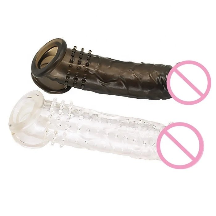 Long-Lasting Erotic Silicone Penis Sleeves Sex Toys Adult Men's Dick Erection Delay Ejaculation Enhancer