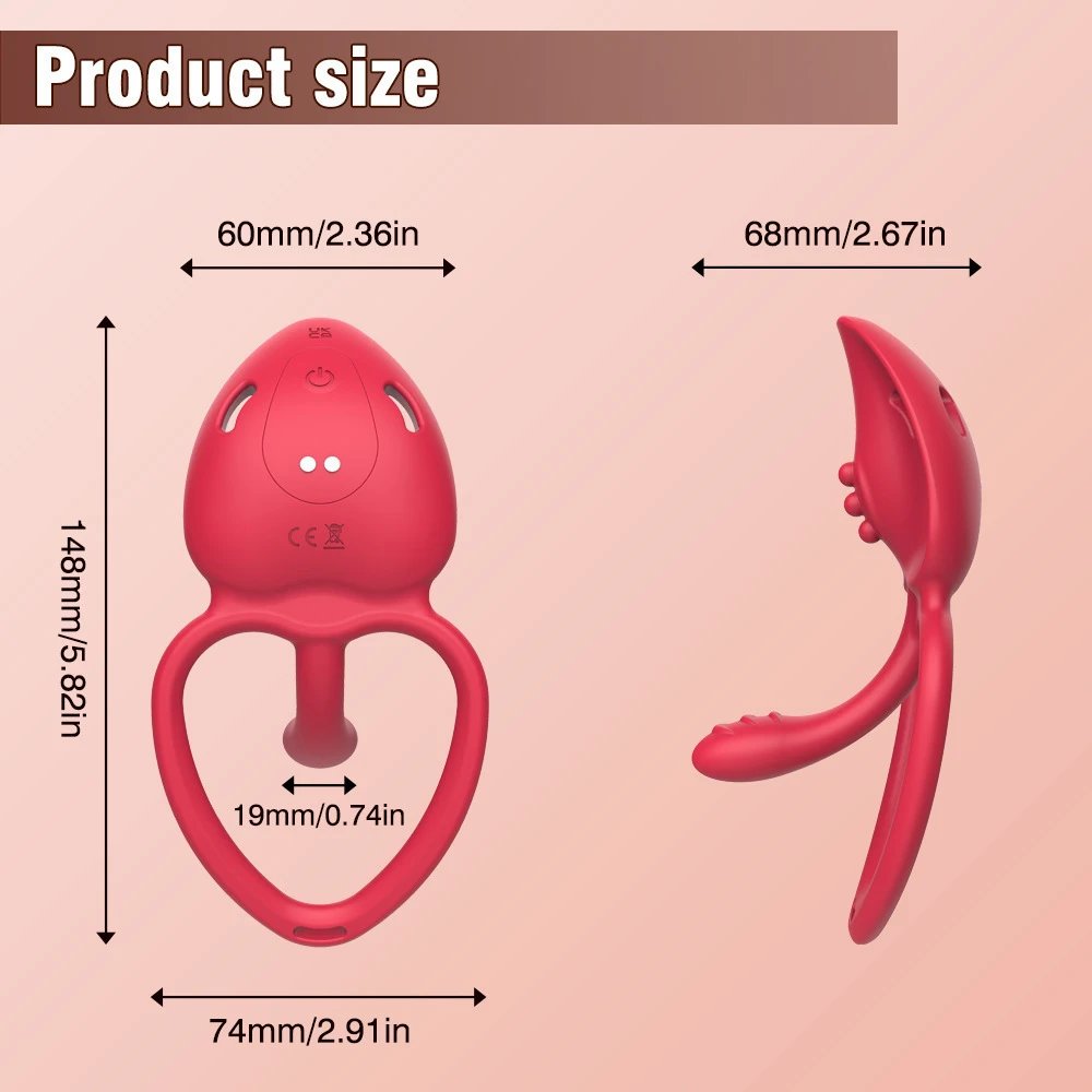 Waterproof USB 9 Modes App Control Vibrating Cock Ring Couples Mens Cock Ring Underwear