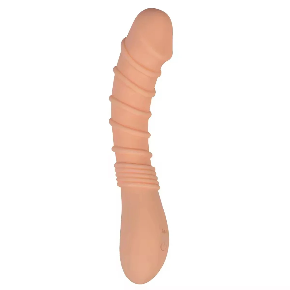 Wild Ribbed Vibe Sex Toy 10 Vibration Functions One-Key Burst IPX5 Waterproof USB Rechargeable Flesh Black