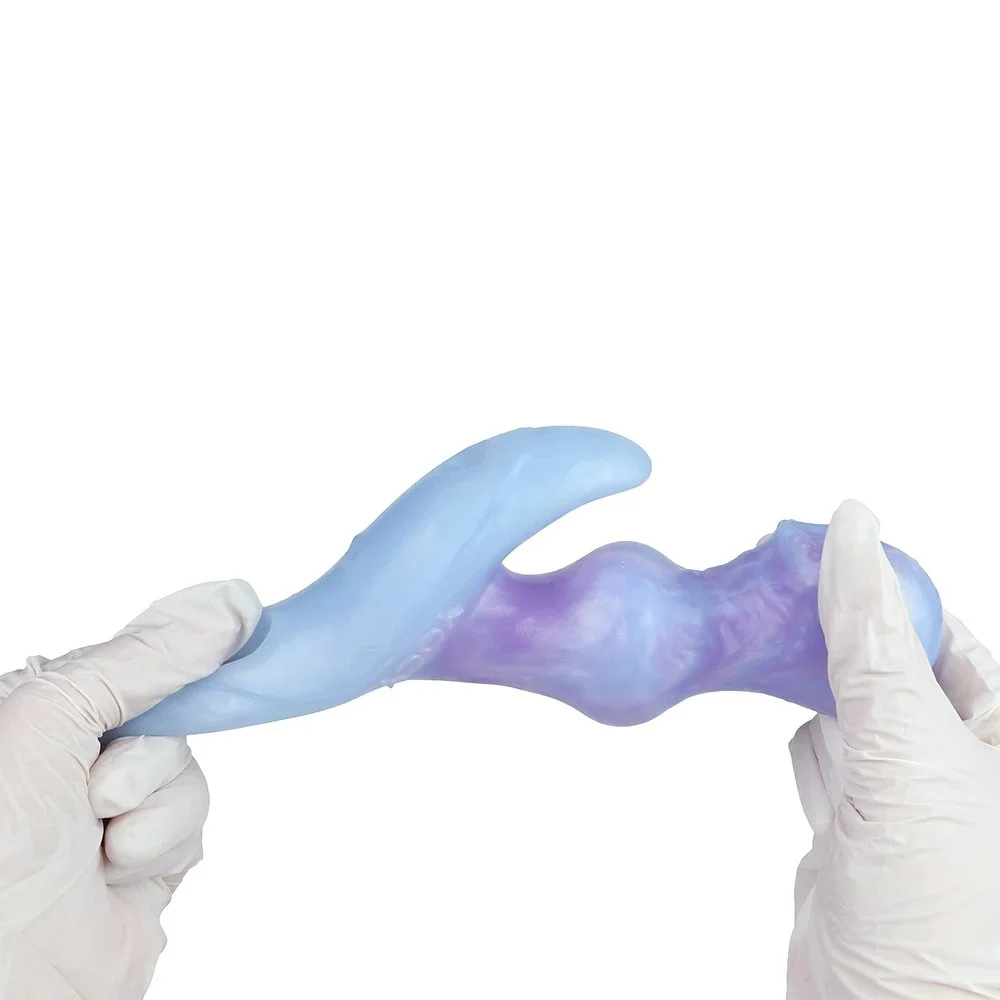 Silicone Horse Anal Dildo with Gag Strap-On 10 Modes Remote Control Vibrator for Men Fox Butt Tail Design Sizes S M L